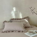 Axyaa Double Layer Cotton Gauze Pillowcases with Ruffles