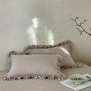 Axyaa Double Layer Cotton Gauze Pillowcases with Ruffles