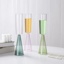 Axyaa 225ml Two Tone Glass Goblet Set Champagne Flute Cone Shape Base