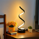Axyaa Gold S-shaped Three-tone USB Powered Desk Lamp - Creative Decor
