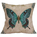 Axyaa Butterfly Pattern Linen Cushion Sleeve for Home Living Room Bedroom Sofa Car