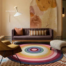 Axyaa Dopamine Round Art Rug for Living Room, Bedroom & Coffee Table Area Influential Style
