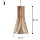 Axyaa Wooden Birdcage Pendant Lamp for Home Decor & LED Lighting