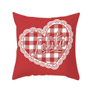 Axyaa Red Square Pillow Case for Home Décor
