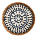 Axyaa Rattan Tray Storage Baskets - Korean Style Shell Decor Crafts for Home