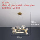 Axyaa Glass Bubble LED Ceiling Chandelier for Living Room Dining Room Home Bar