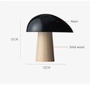 Axyaa Wood Grain Mushroom Table Lamp LED Light for Home Decor