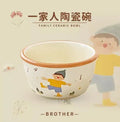 Axyaa Ceramic Bowl Set - Stylish Rice, Noodle, and Soup Bowls for Family Tableware