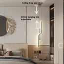 Axyaa Modern LED Pendant Lamp for Bedroom Living Room, Minimalist Design in Gold or Black