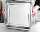 Axya Stainless Steel BBQ Grill Plate for Steamed Grilled Fish & Food Storage