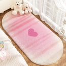Axyaa Love Pattern Gradient Color Soft Rug – Valentine's Day Bedroom Carpet
