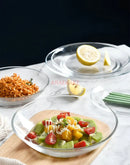 Axyaa 7" Tempered Glass Microwave Plate Set