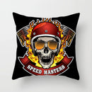 Axyaa Black Grey Skull Face Pillowcase for Halloween Living Room Decor