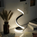 Axyaa LED Spiral Table Lamp: Modern Three Speed Dimming, USB Power, Button Switch