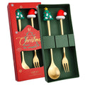 Axyaa 2-Piece Gold Cutlery Set in Gift Box