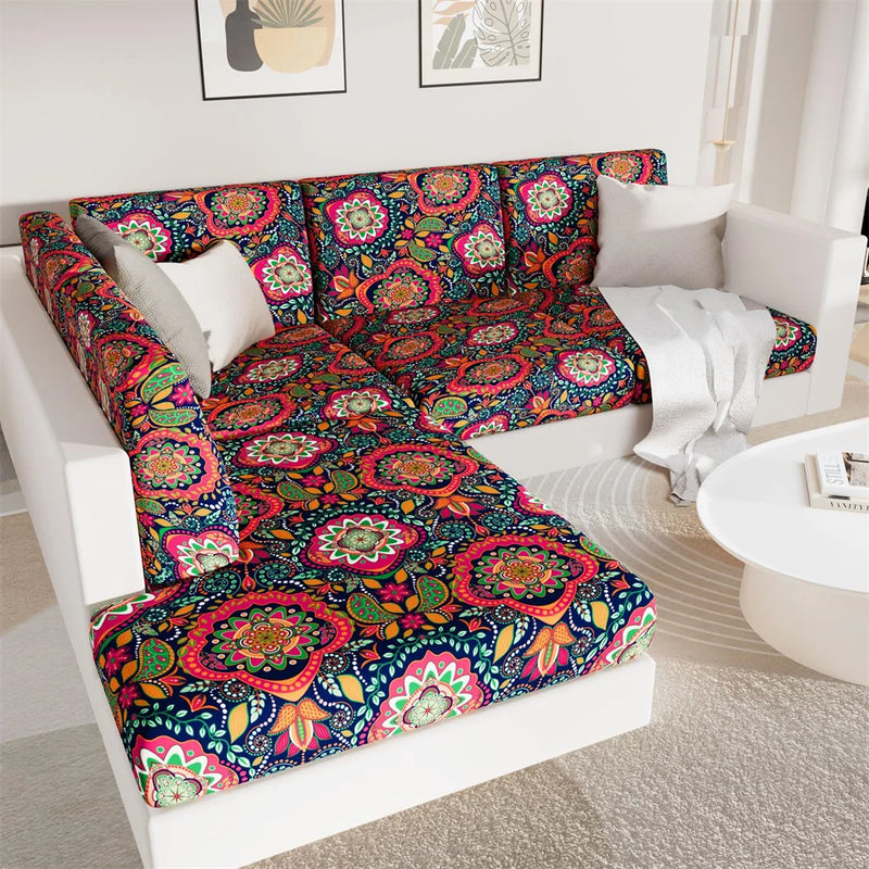 Axyaa Stretch Sofa Cover Slipcover Protector with Elastic Bottom