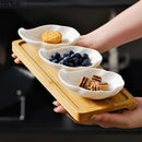 Axyaa Shell Ceramic Seasoning Sushi Plate Set