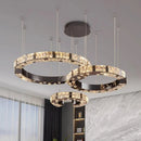Axyaa Crystal Chandelier Dining Room Pendant Lamp Luxury Ceiling Light