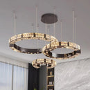 Axyaa Crystal Chandelier Pendant Lamp for Luxury Living Room and Dining Room