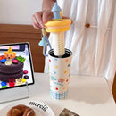 Axyaa Stainless Steel Thermal Cup with Straw Infuser for Tea Coffee, 700ml