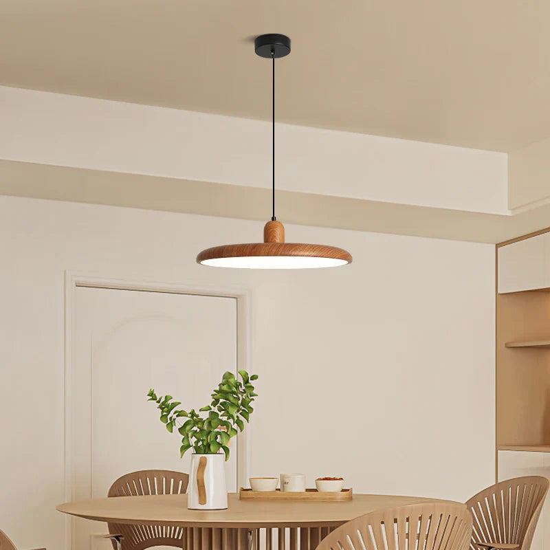 Retro Walnut Chandelier by Axyaa: Wood Grain Home Decor for Dining Room, Bedroom & Living Room