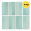 Axyaa Green Tile Backsplash Stickers, Water/Mold Resistant, 30x30cm