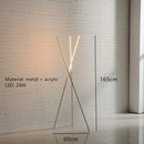 Axyaa Nordic LED Floor Lamp - Minimalist Aluminum Vertical Lights for Living Room