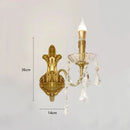 Axyaa Crystal Retro Wall Lamp for Medieval Bedroom, Living Room, Study Room - High-end, Elegant Design