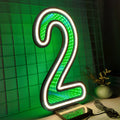 Axyaa Starry Sky Neon Number Sign Double-Sided Light for Party Decor
