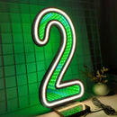 Axyaa Starry Sky Neon Number Sign Double-Sided Light for Party Decor