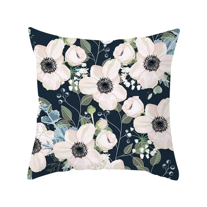 Axyaa Plant Flower Printed Pillow Case for Sofa & Home Decoration