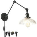 Axyaa Glass Plug-In LED Wall Lights Fixtures for Home Decor & Bedroom