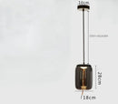 Axyaa Blue Glass LED Pendant Lamp for Coffee Shop & Bar Counter Chandelier