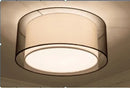 Axyaa Country Cloth Round Ceiling Lamp for Dining Living Bedroom Study