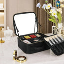 Axyaa Waterproof Makeup Travel Bag with Brush Compartment & Handle for Women