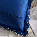 Axyaa Wave Fringed Velvet Cushion Cover in Various Colors