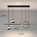 Axyaa Mid Century Glass Ball Pendant Chandelier for Living & Dining Room