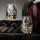 Axyaa Crystal Golden Mountain Shot Glass Set for Whiskey & Vodka, Luxury Spirits Glasses