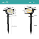Axyaa Solar LED Landscape Spotlights - 3 Modes Waterproof Outdoor Wall Lights