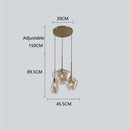 Axyaa Glass Lampshade Pendant Lamp for Home LED Lighting Fixtures