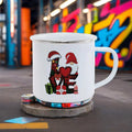 Axyaa Santa Pattern Christmas Coffee Mug Gift Set