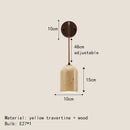 Axyaa Natural Stone LED Wall Lights Modern Bedroom Living Room Wood Sconce
