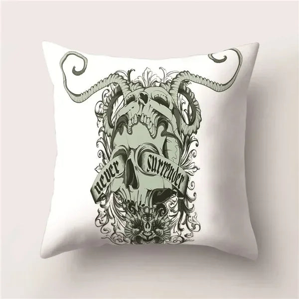 Skull Polyester Pillowcase 45X45CM Axyaa Home Decor Cushion Cover Square Sofa Decor