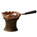 Axya Copper Tea Strainer Holder Frog Saucer Rack Creative Filter Tea Set