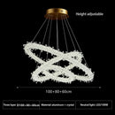 Axyaa Crystal Chandelier Circular for Living Room Nordic Dining Bedroom