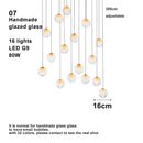 Axyaa Glazed Glass Bubble Pendant LED Light Fixture