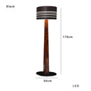 Axyaa Solid Wood Leather Floor Lamp, Luxury Standing Light for Home or Office