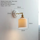 Axyaa Ceramic Sconce with Brass Arm - Handcrafted Porcelain Wall Lighting