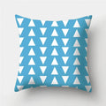 Axyaa Blue Geometric Pattern Cushion Cover for Living Room Sofa Decoration