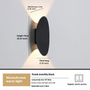 Axyaa Oval 6W LED Wall Lights, Aluminum Surface Mounted for Indoor & Outdoor, IP65 Waterproof